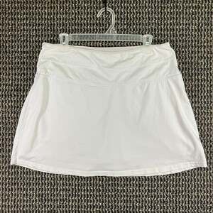 Teez-Her Women's XL White Athletic Tennis Golf Skort Stretch Built-In Shorts